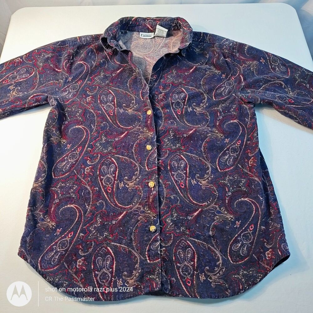 Vintage 1985 Capacity Brand Cotton Paisley Shirt